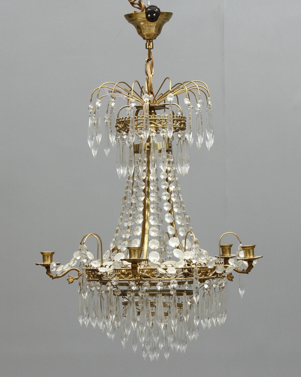 LJUSKRONA, för 5 ljus, empirestil, 1900-tal.