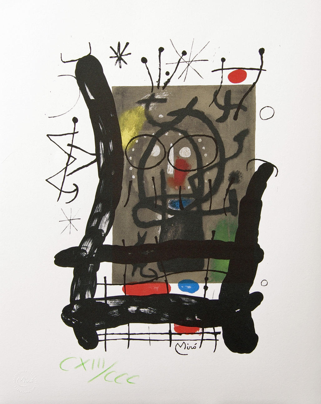 JOAN MIRO. EFTER. "Cartons", litografi.