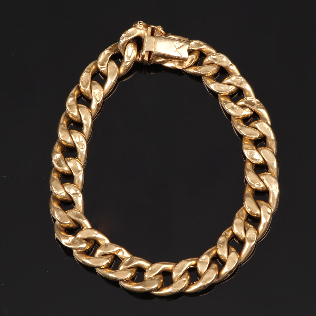 ARMBAND, pansarlänk, 18k guld, vikt ca 12,60 gram.