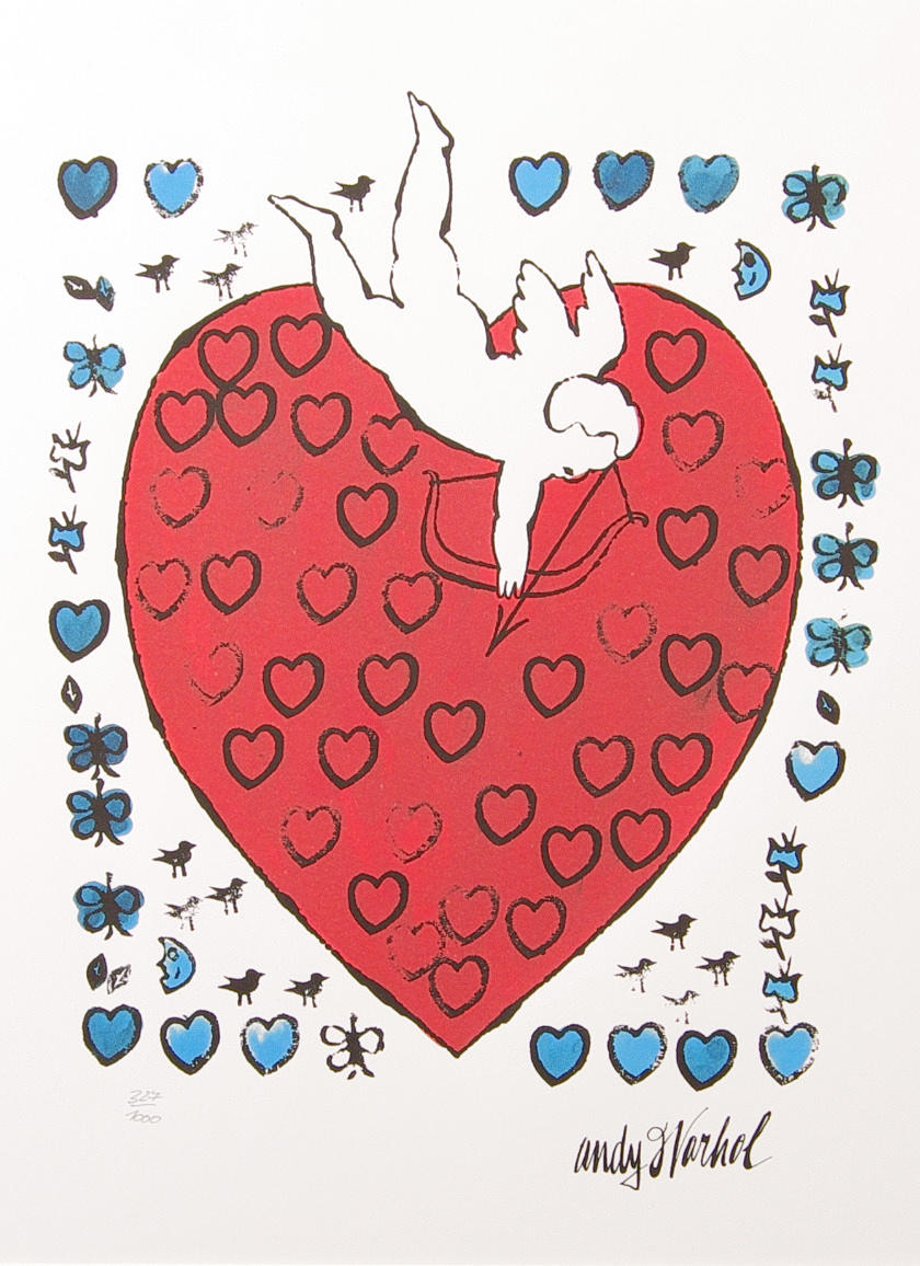 ANDY WARHOL. EFTER. "Amor", litografiskt tryck.