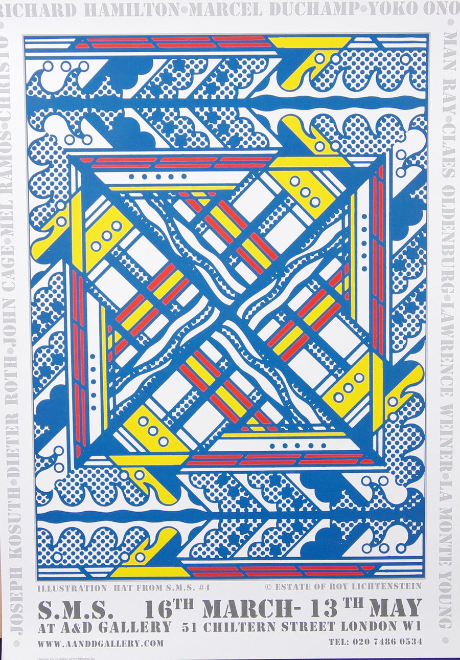 ROY LICHTENSTEIN. Utställningsaffisch, A & D gallery, offsetlitografi.