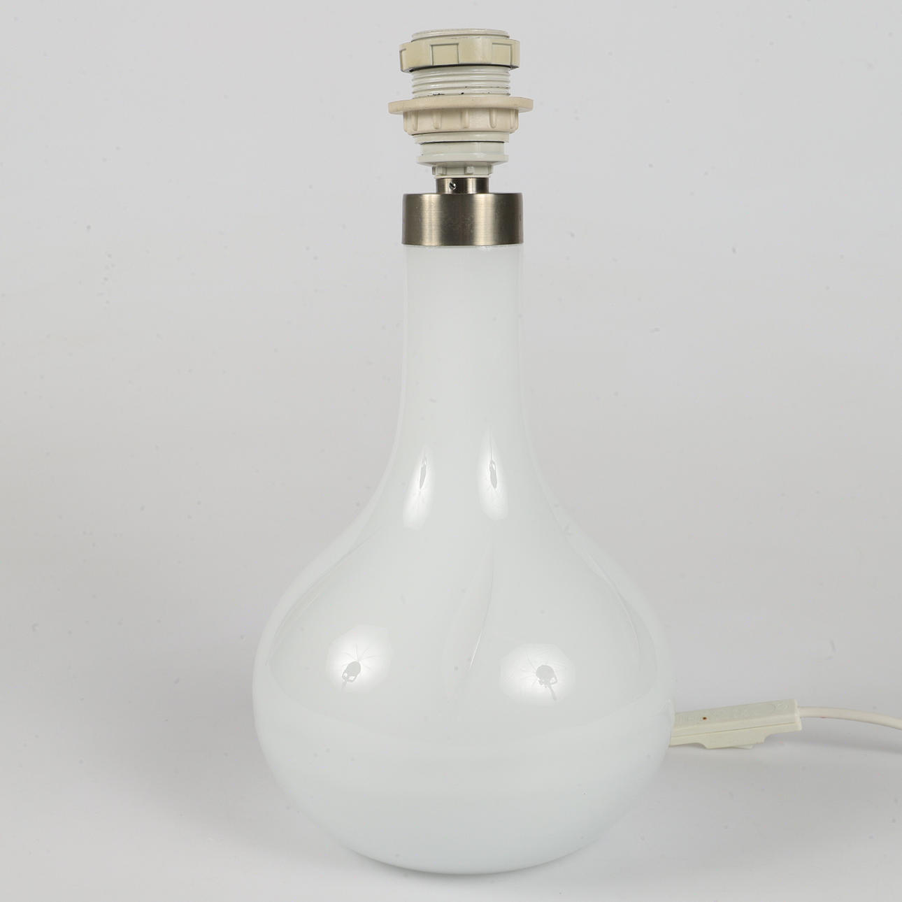 BORDLAMPE, "Helios" stor, glas, Holmegaard, Danmark.