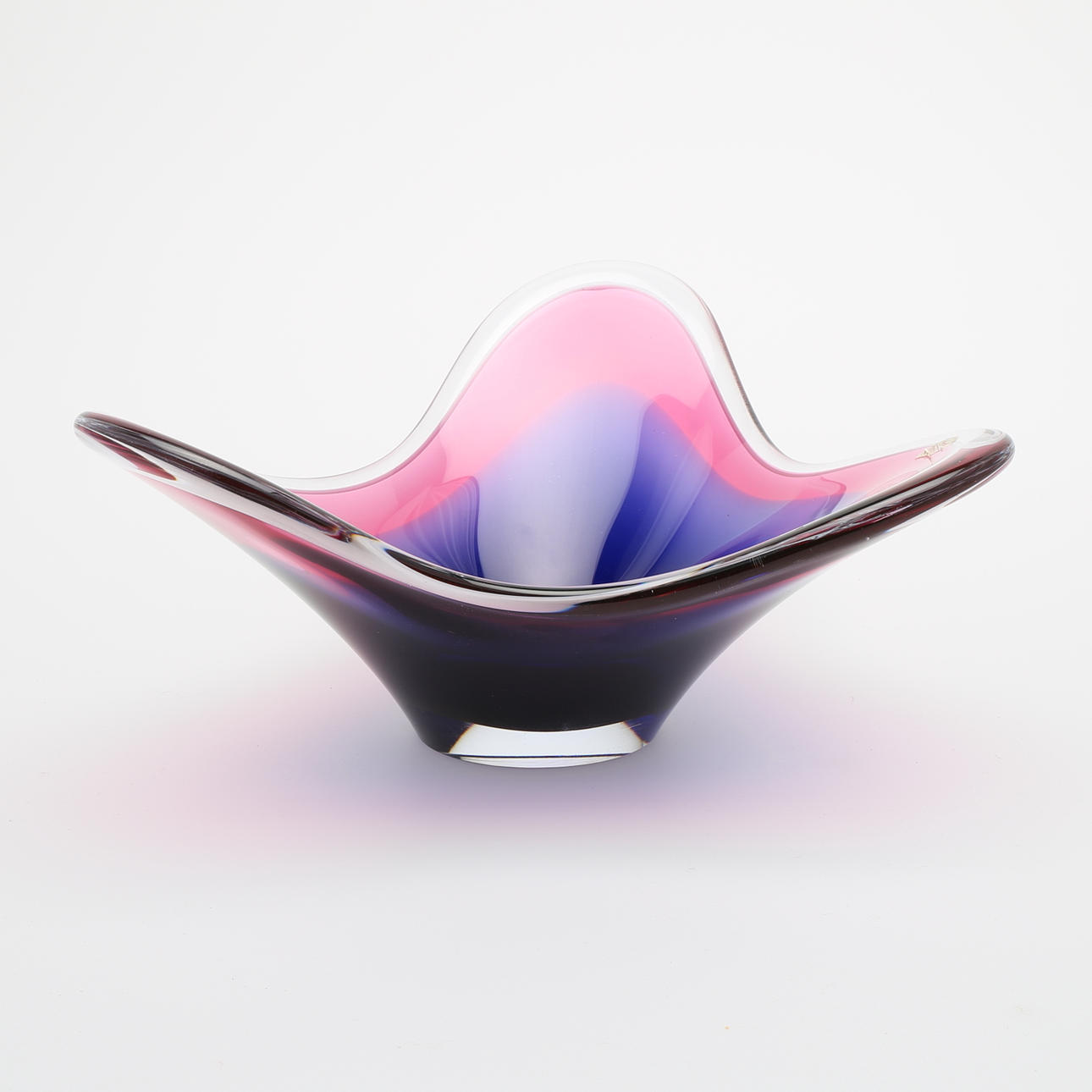 SKÅL, glas, "Coquille", Paul Kedelv, Flygsfors, signerad Coquille Flygsfors -63.