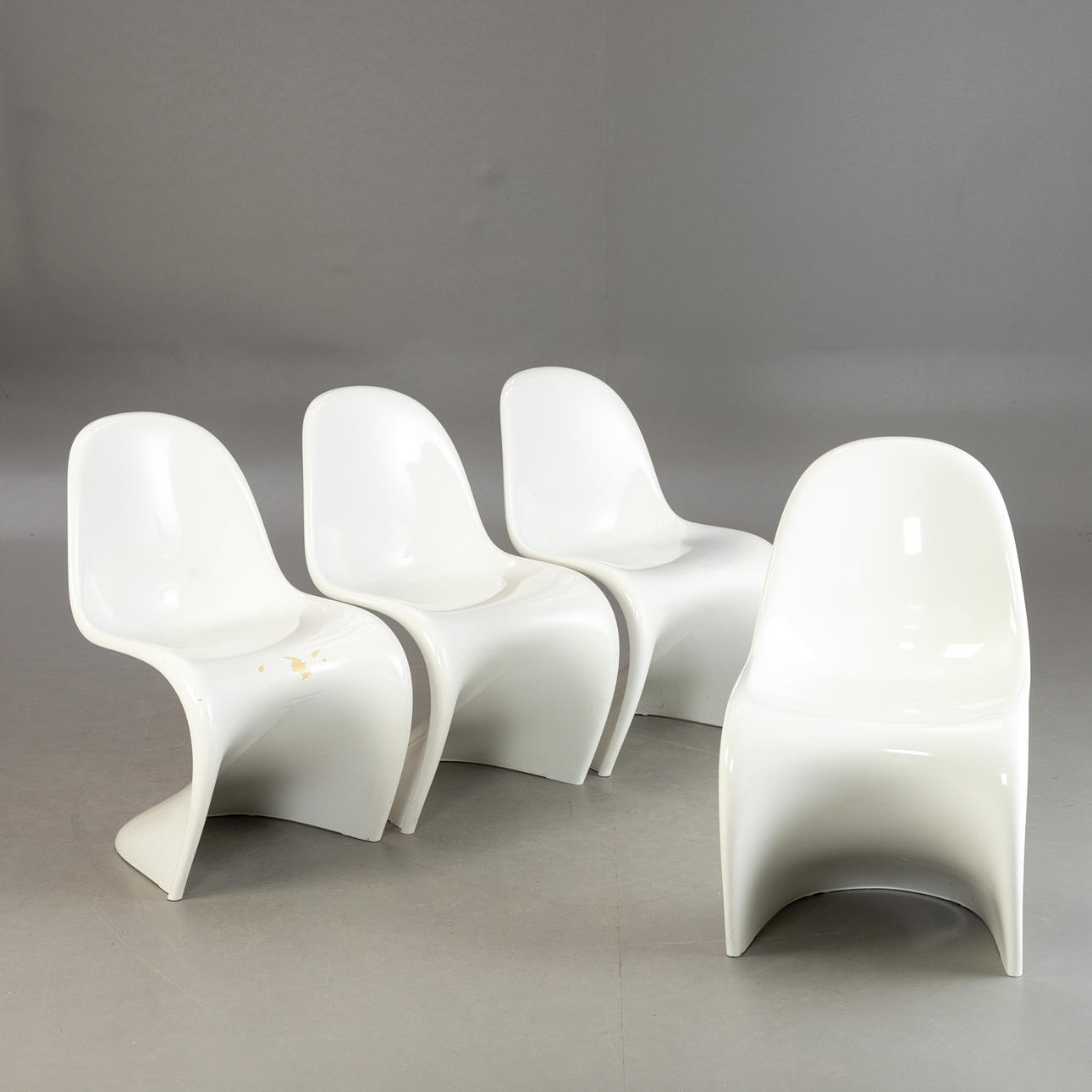 VERNER PANTON. Vitra. 4 'Panton Chairs'.