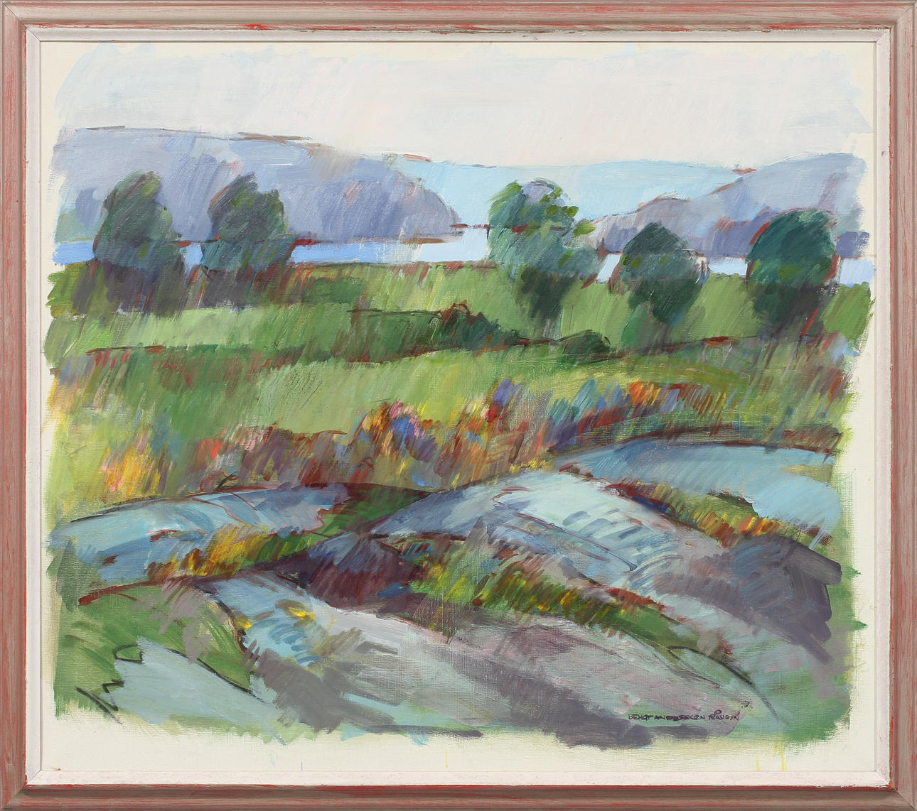 BENGT ANDERSSON RÅSSBYN. Landskap, olja på duk, signerad.