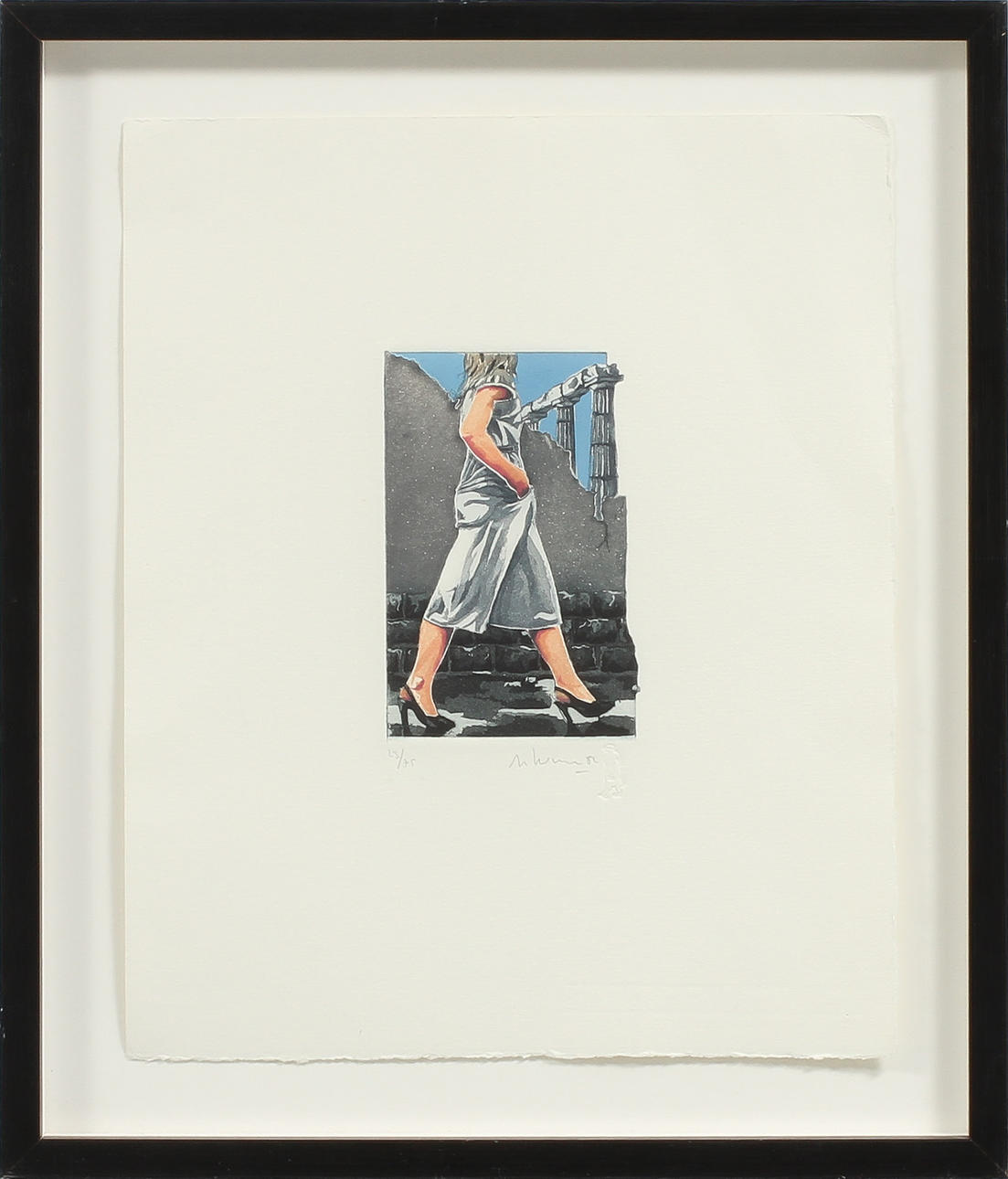 ALAIN SOUCASSE. Figur, färglitografi, signerad och numrerad 13/75.