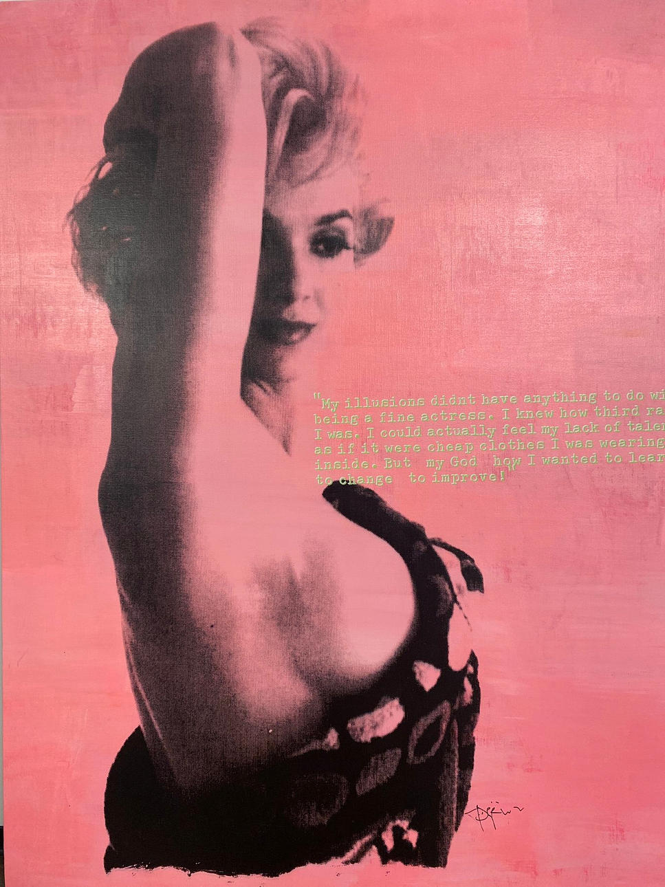 JÖRG DÖRING (1965). , Mischtecknik auf Leinwand, Marilyn.
