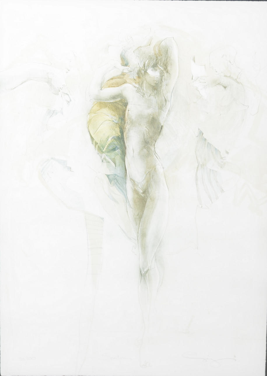 JÜRGEN GÖRG. Färglitografi.