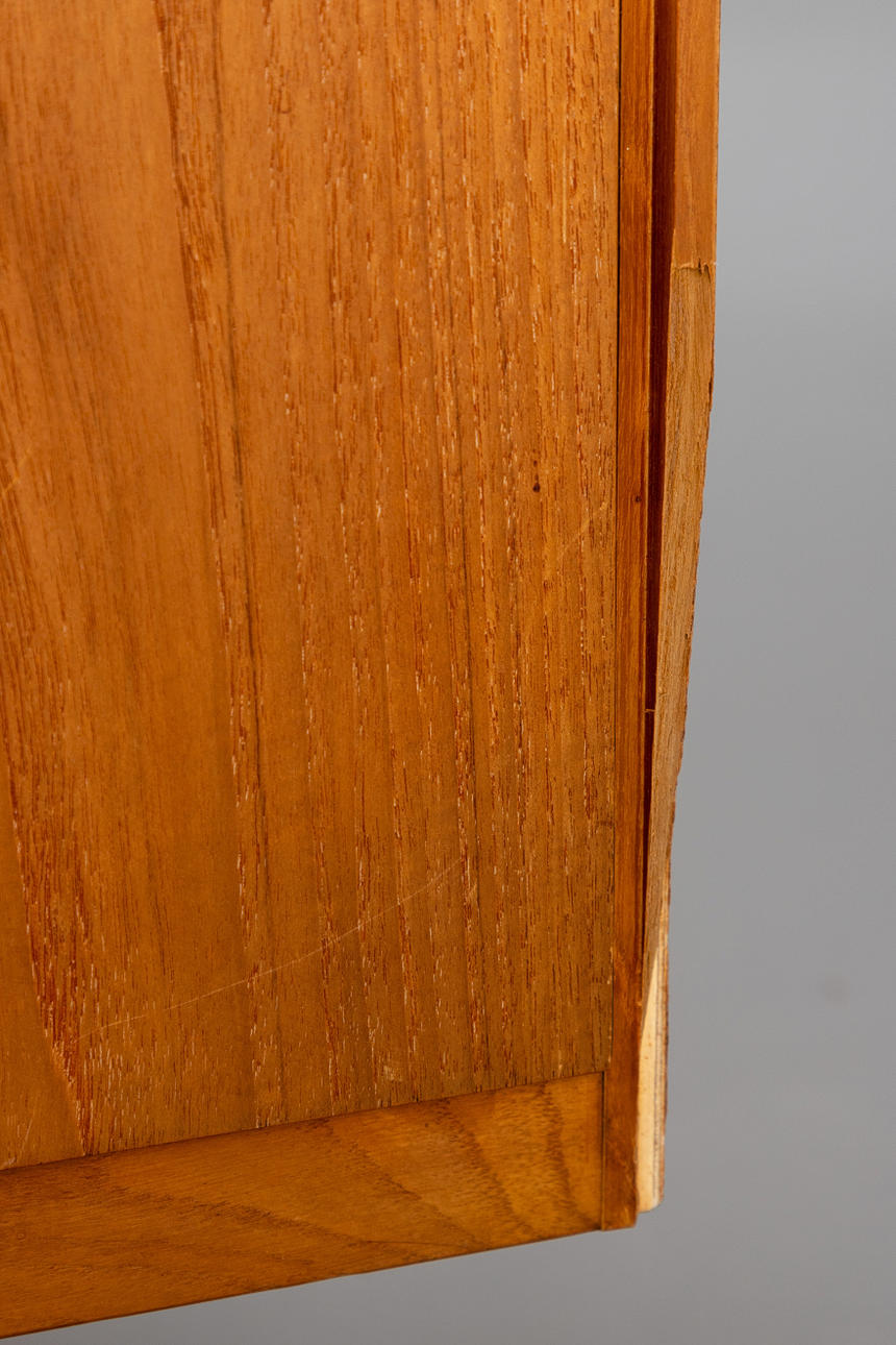 Large teak sideboard with glass top. Denmark, 1960s. Furniture - Chests ...