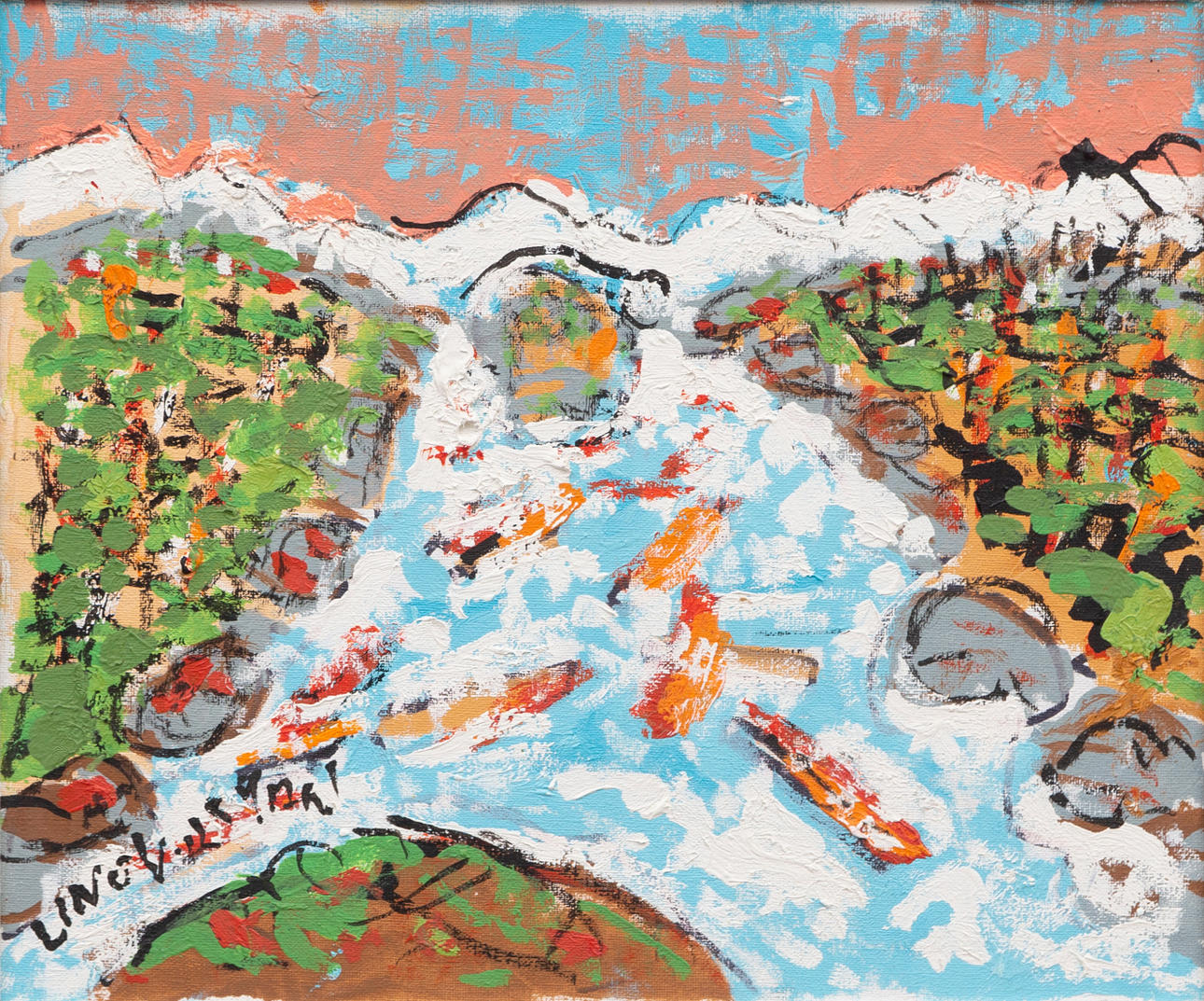 UNO VALLMAN. OIL on canvas, signed, 1900s.