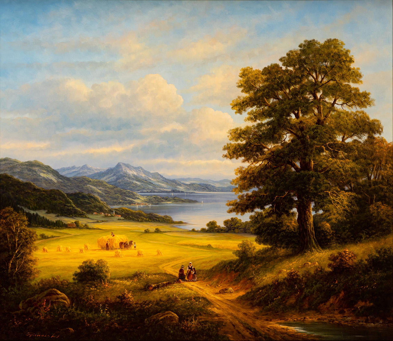 HANS JOACHIM SPICHALSKI (GEB. 1938). Getreideernte.