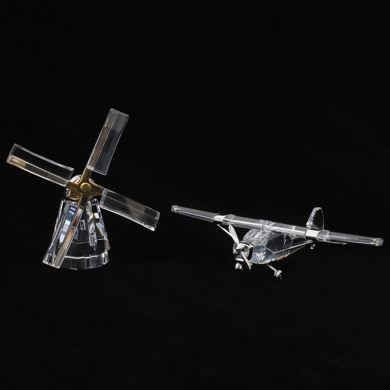 SWAROVSKI: AEROPLANE & WINDMILL - CRYSTAL MEMORIES.