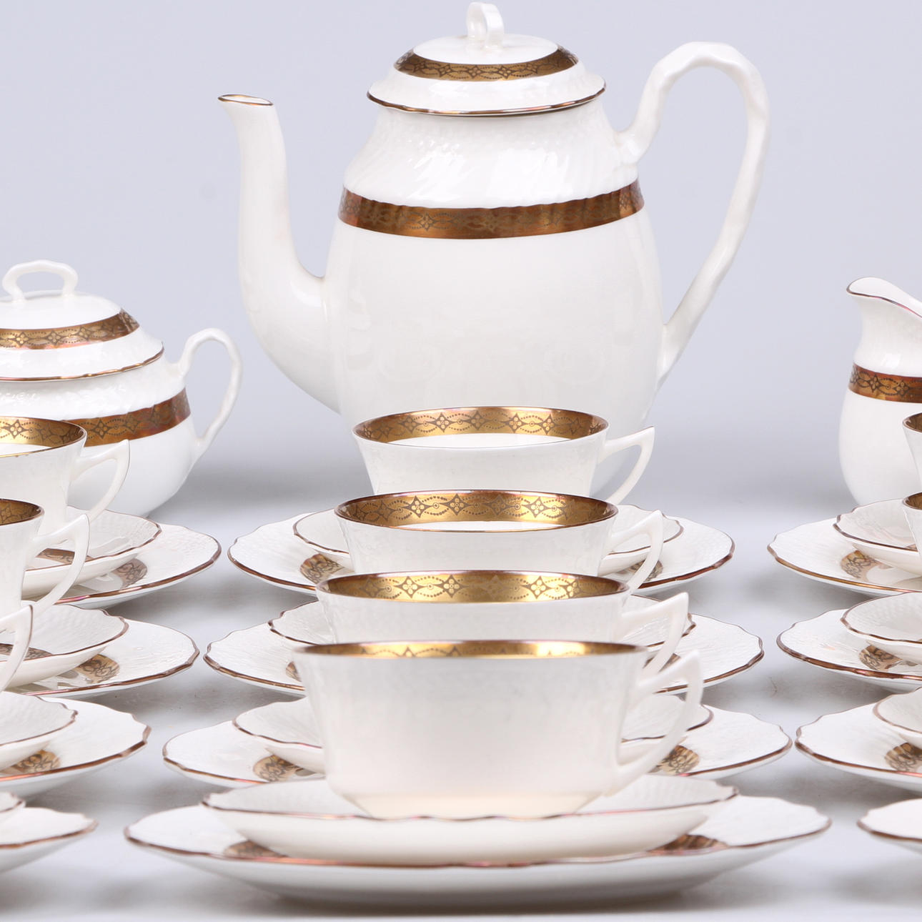 KAFFESERVIS, 39 delar, "Diplomat", Gustavsberg, 1900-tal.