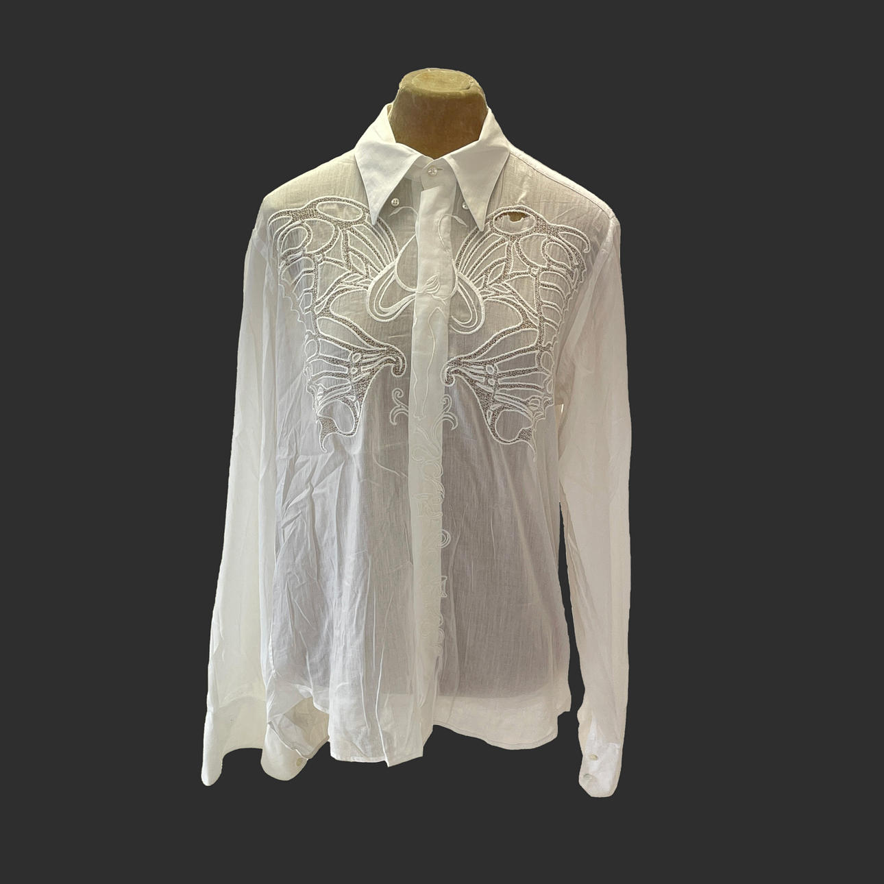 ROBERTO CAVALLI BRODERAD SKJORTA.