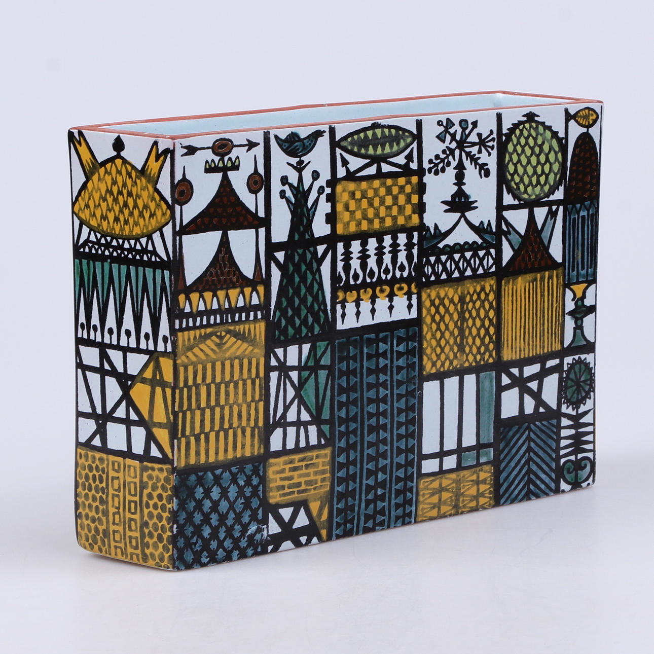 VAS, fajans, "Karneval", Stig Lindberg, Gustavsbergs studio.