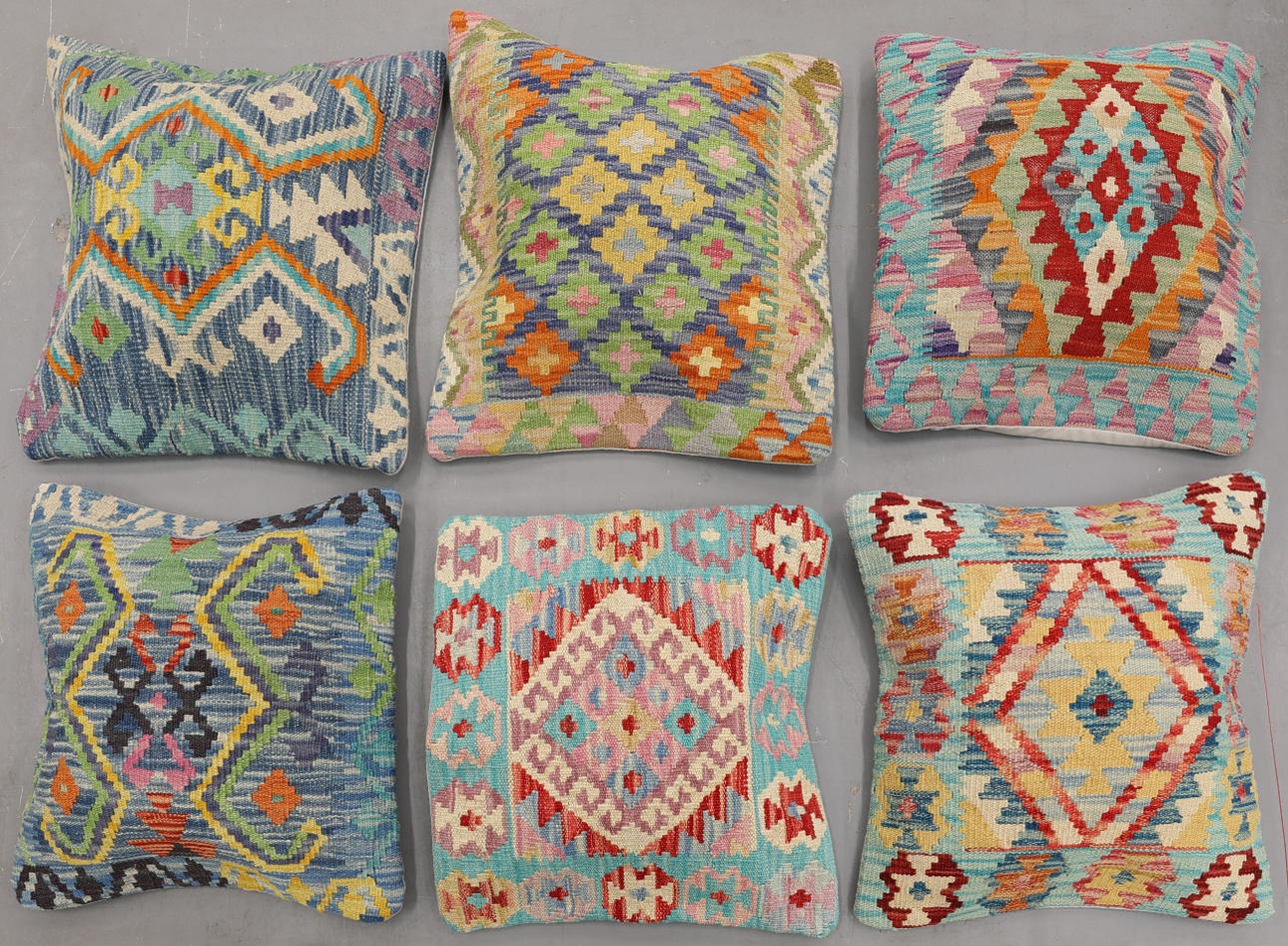 KISSENBEZÜGE. Orientalisch, Kelim, 6-tlg.