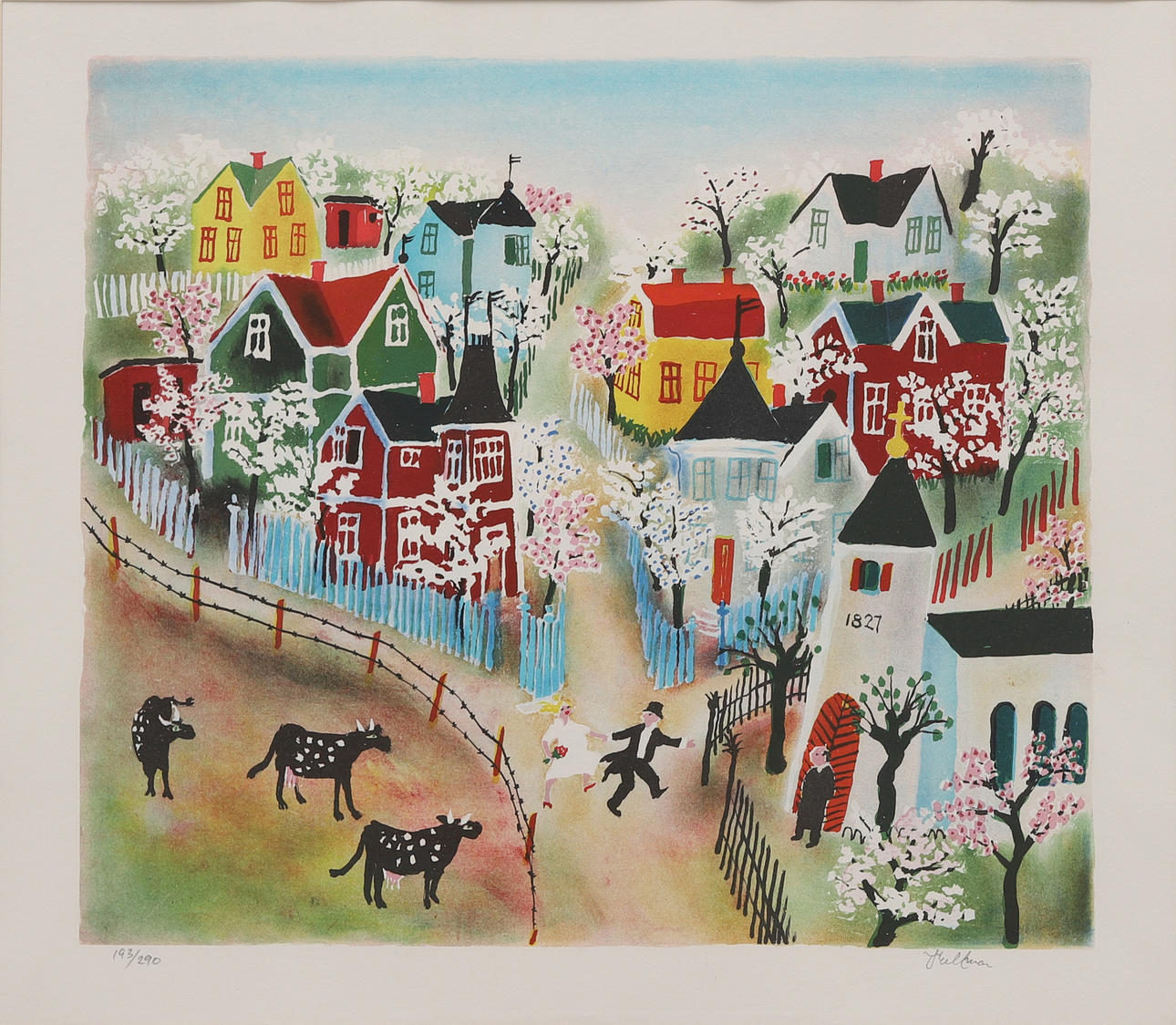 ANDERS HULTMAN. Dancing bride and groom, signed and numbered 193/290.