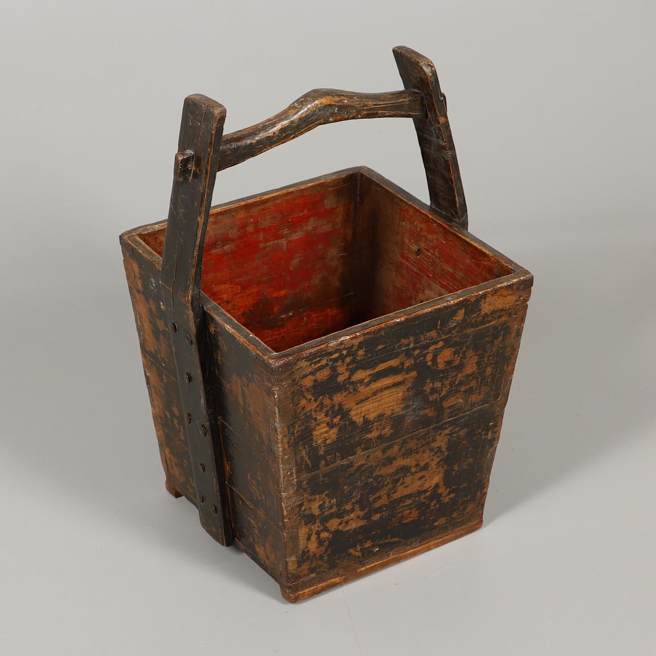 AN OAK NEWSPAPER BOX.