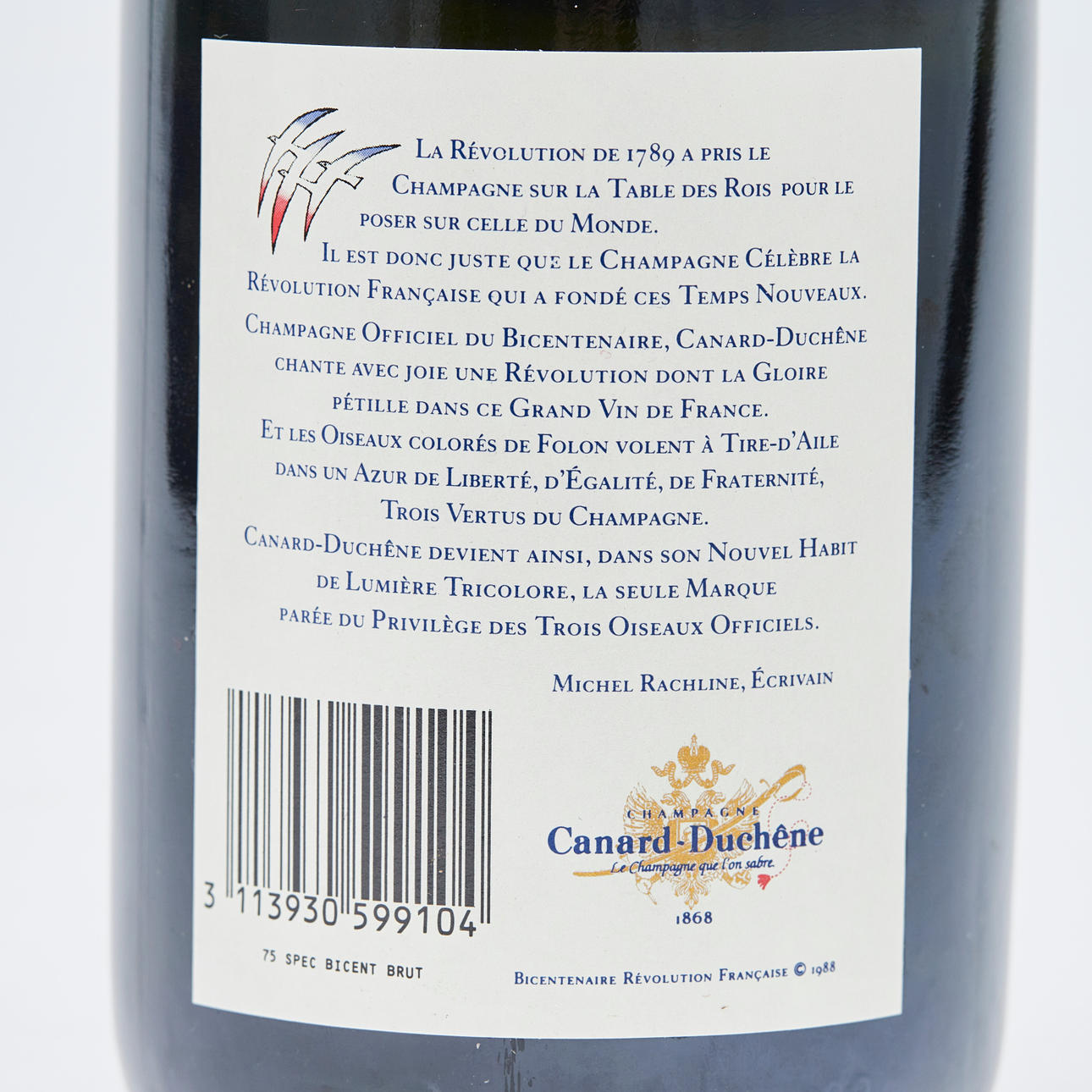 Seau à Champagne Canard Duchêne – Bicentenaire Révolution 1989 – Rare Collector