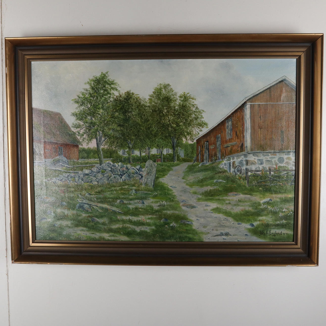 JOHAN FREDRIK ENGLUND. ÖL AUF LEINWAND, signiert.