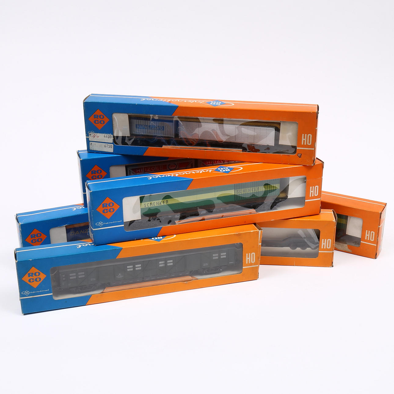 ROCO 6 larger trucks, 4 with container, original boxes. Toys - Toys ...