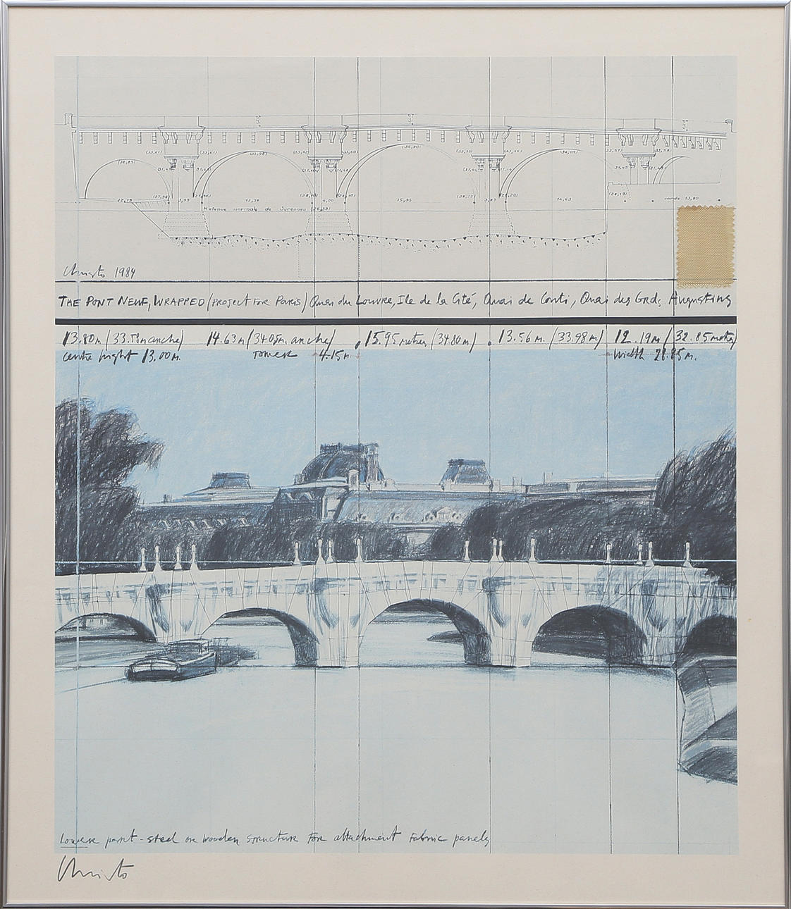 CHRISTO. POSTER, signed, 1900s.
