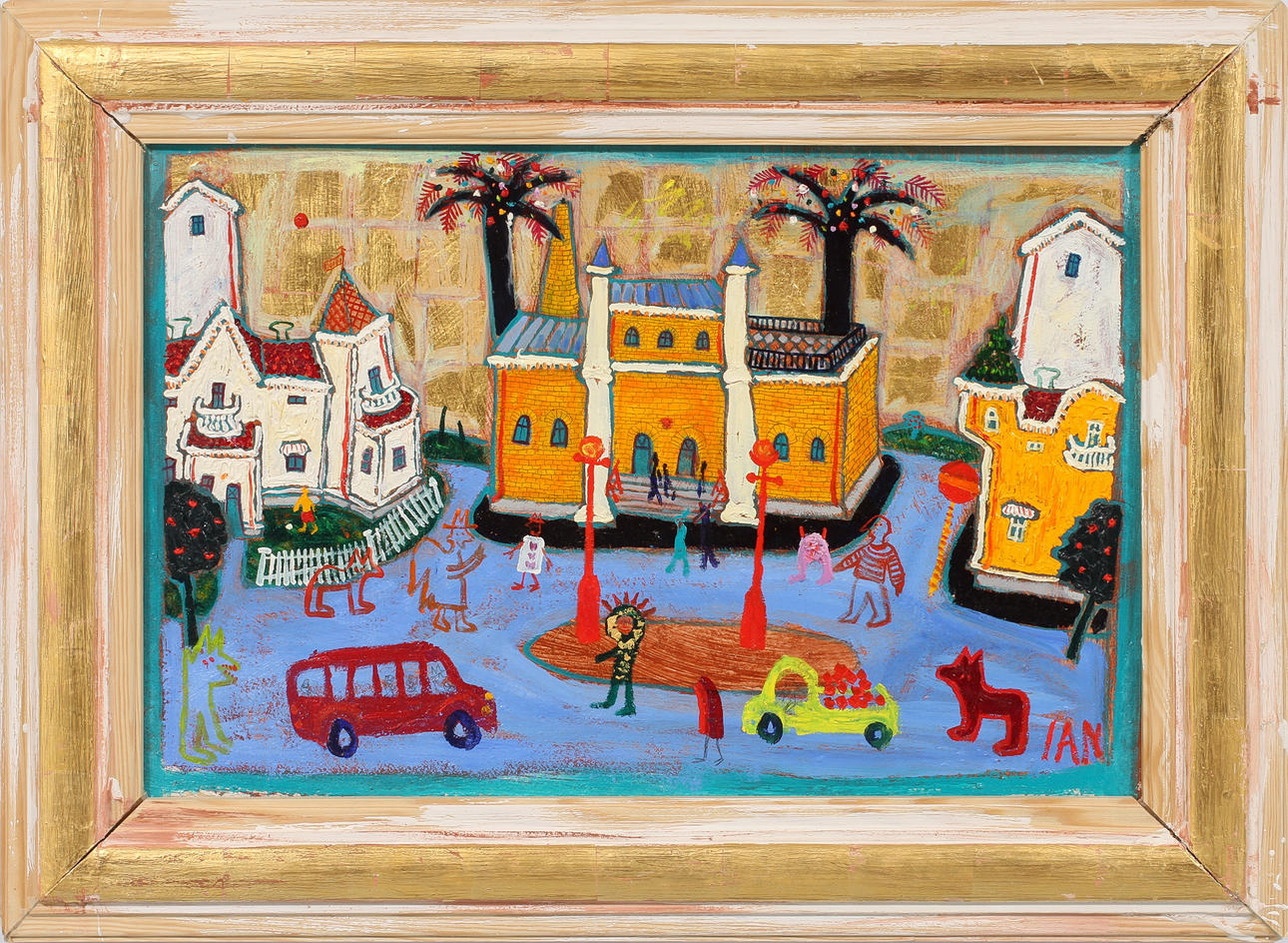 IAN RUSTH. Fantasibild, olja på pannå, signerad IAN.