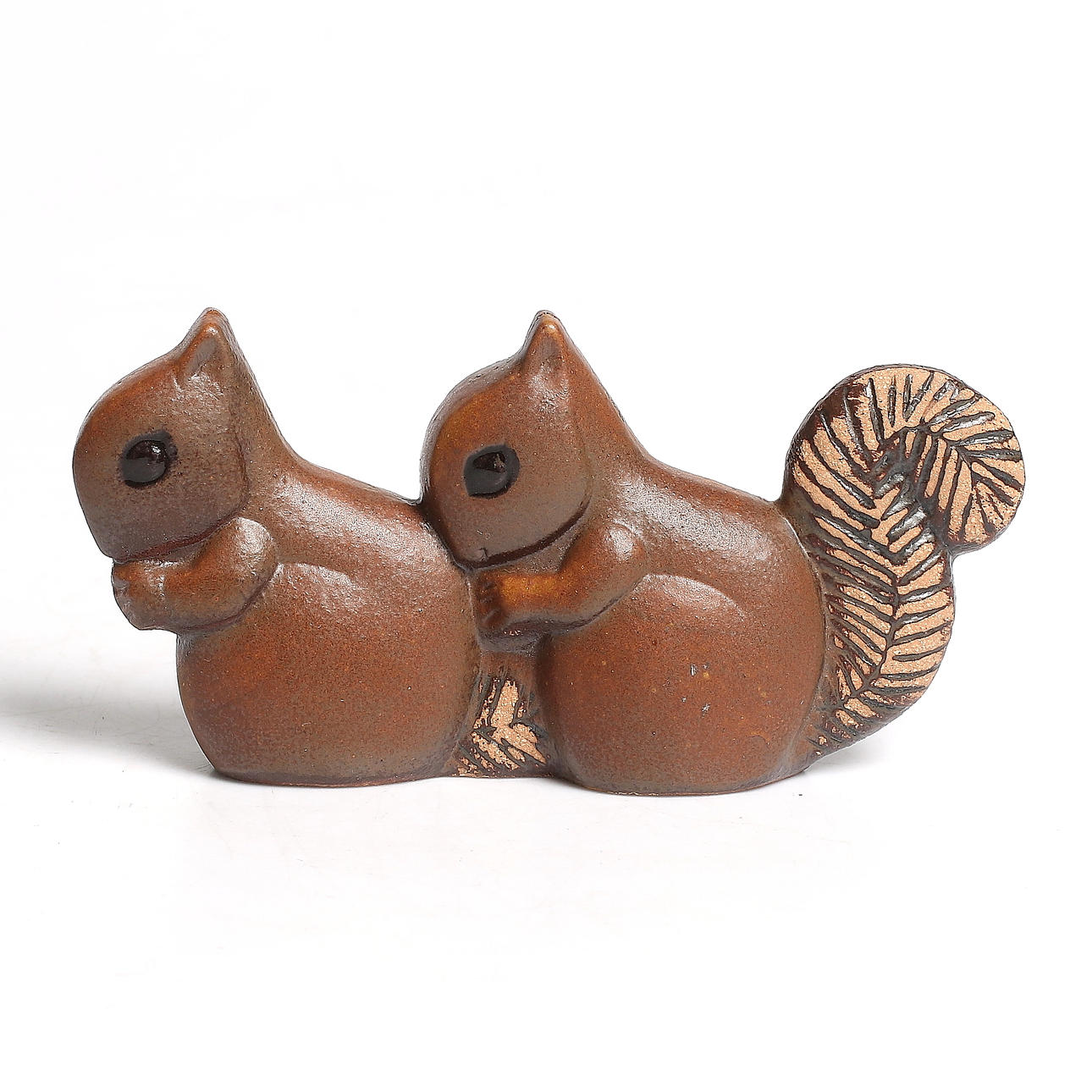 LISA LARSON. Ekorrar, stengods, "Noaks Ark", Gustavsberg. 1900-tal.