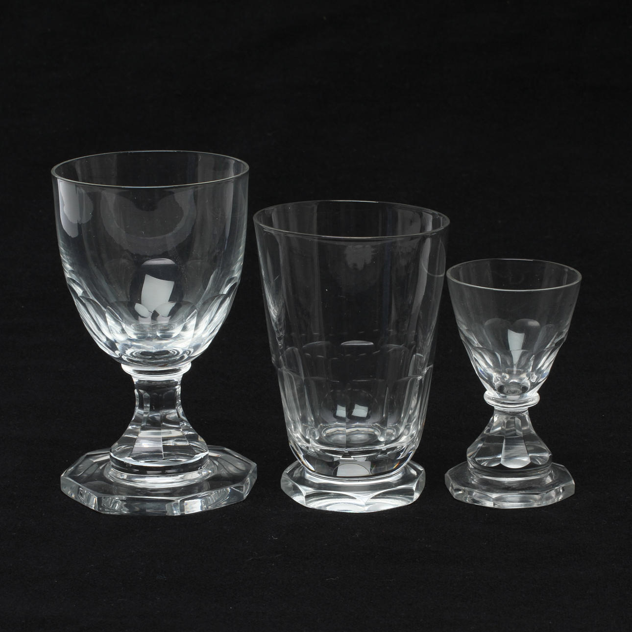 GLASSERVISDELAR, 21 delar, glas, Franzén & co, Kosta.