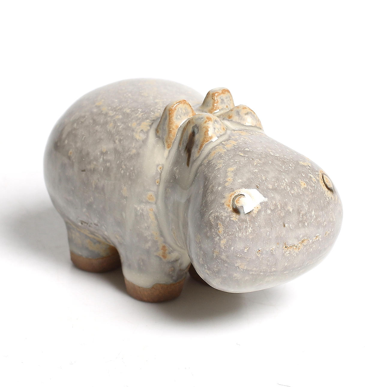 LISA LARSON. Flodhäst, stengods, "Menageri", Gustavsberg. 1900-tal.