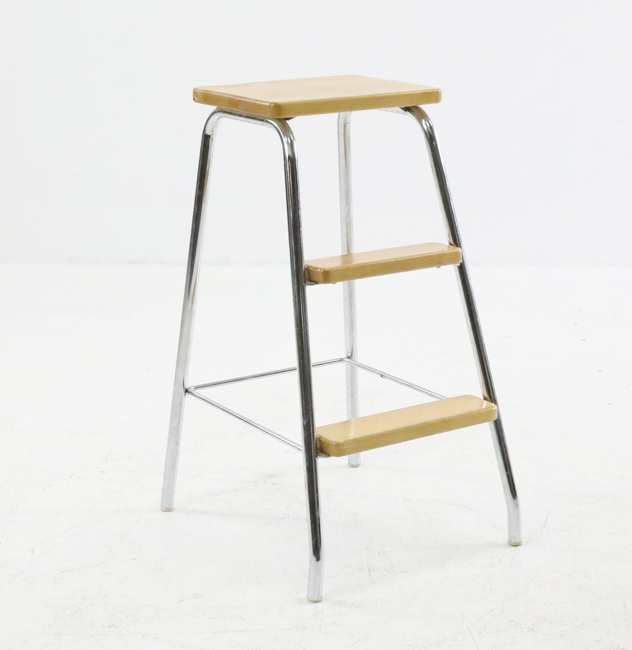 PALL, chrome-plated pipe stand, birch, Finland.