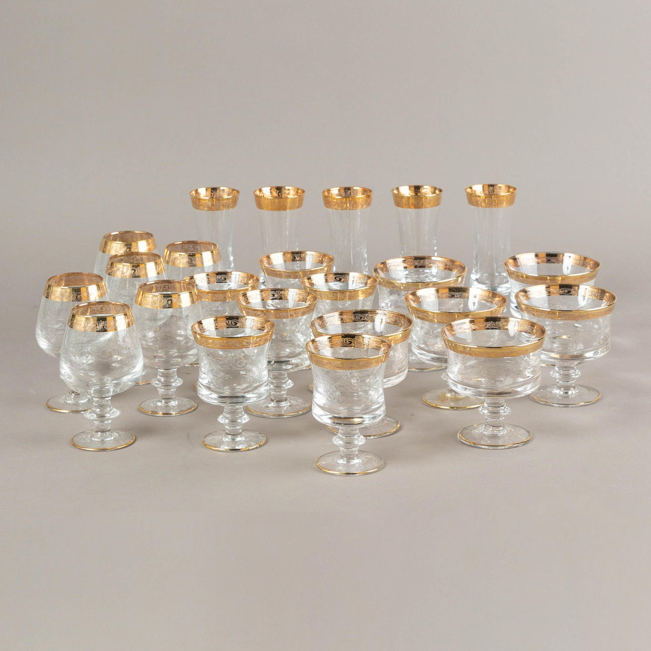 Murano, Medici glasses set, 23 pcs.