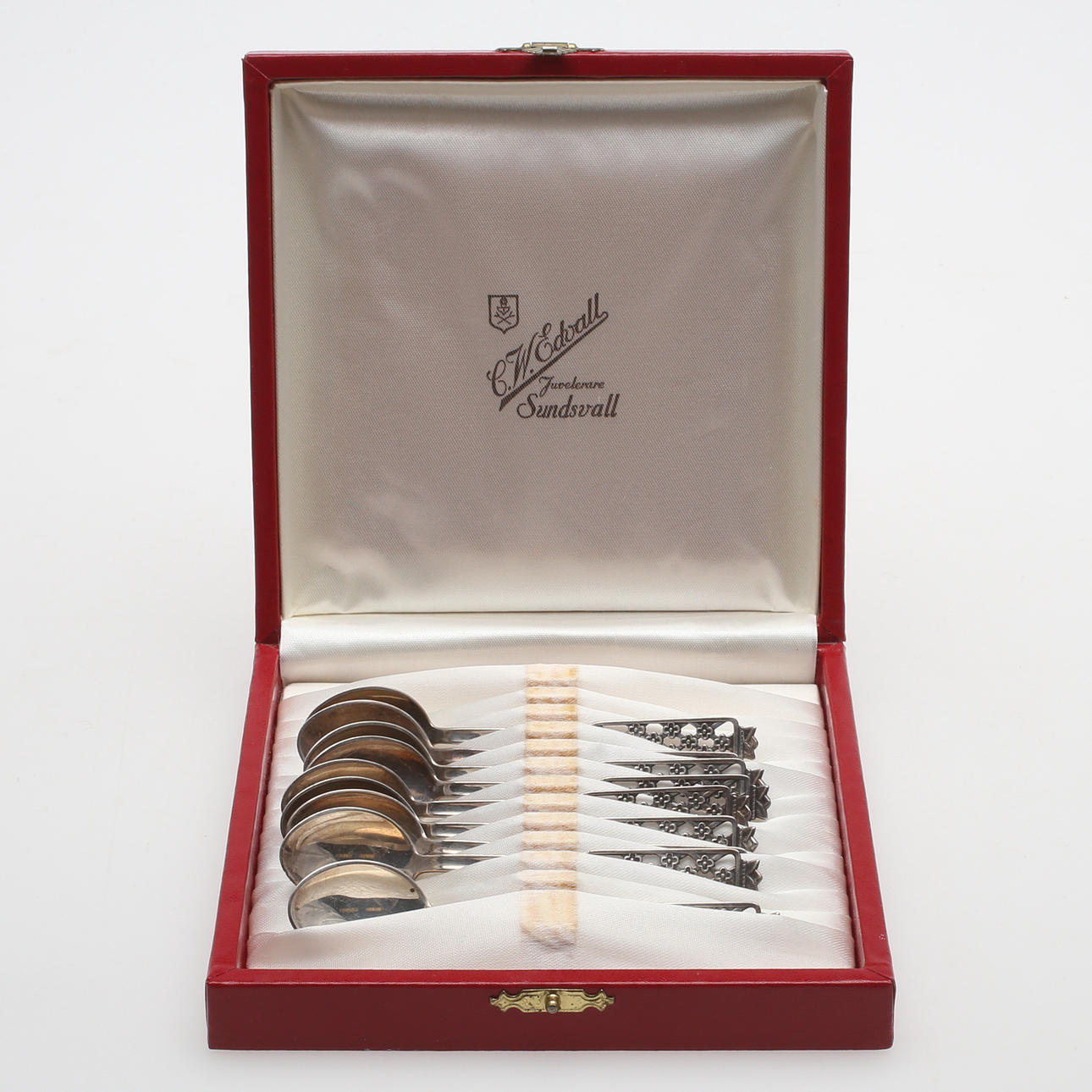 KAFFESKEDAR, 9 st, silver, märkta Ceson, huvudsakligen 1970-tal.