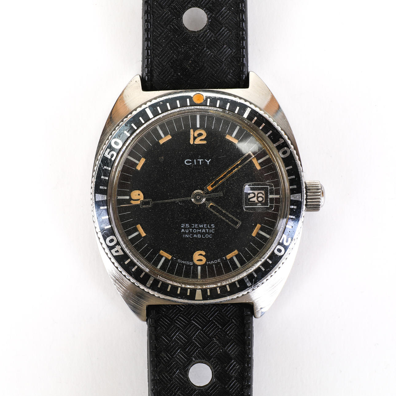 ARMBANDSUR, City, automatic, Incabloc, diving watch.
