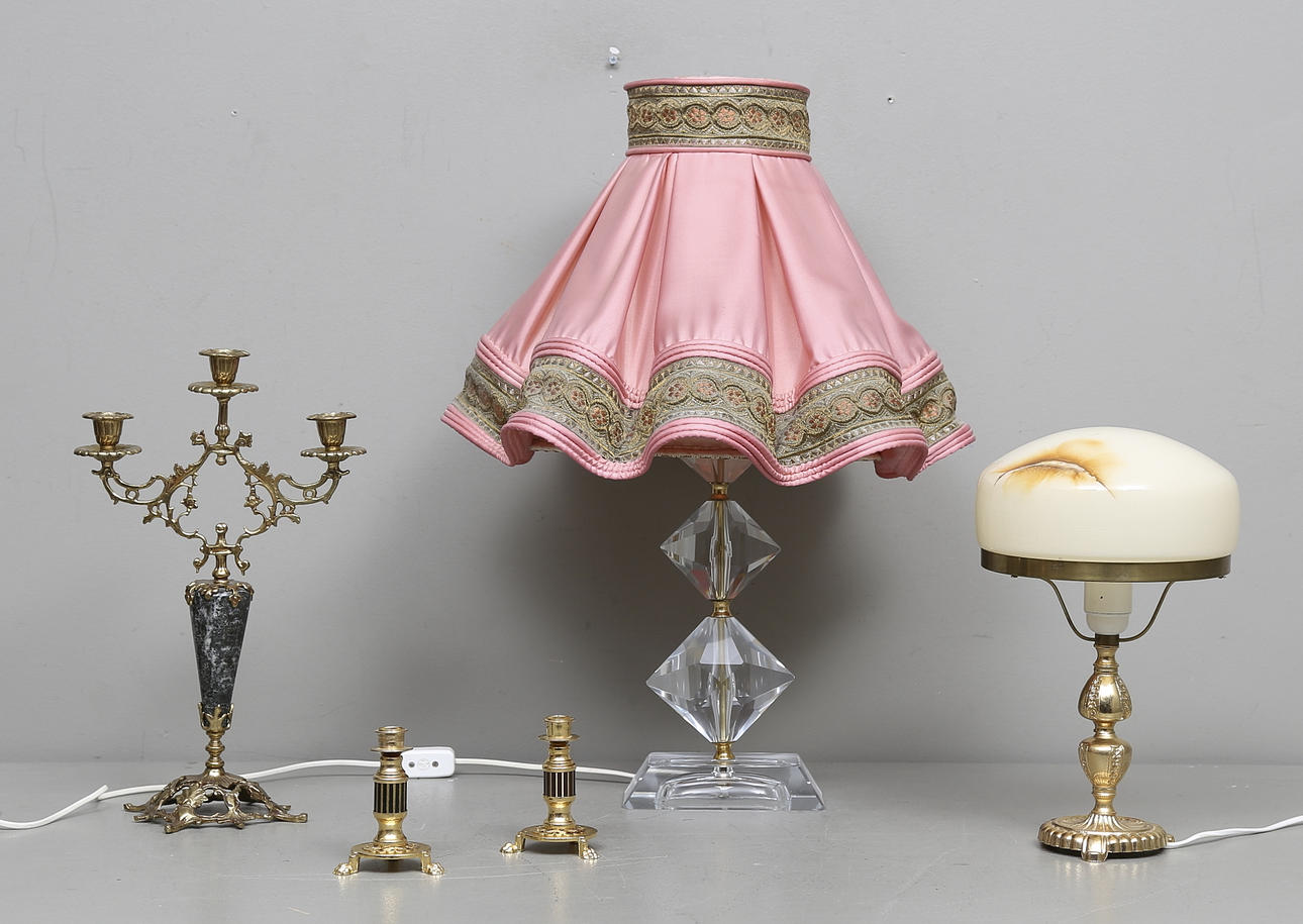 BELYSNINGSFÖREMÅL, 5 delar, 1900-tal.