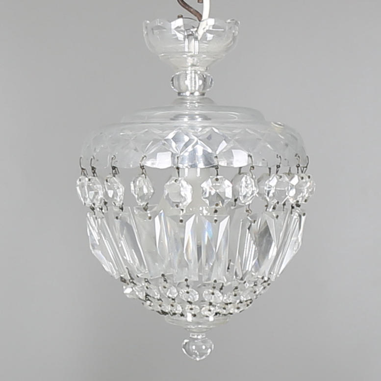 TAKLAMPA i glas och kristall, Västtyskland.