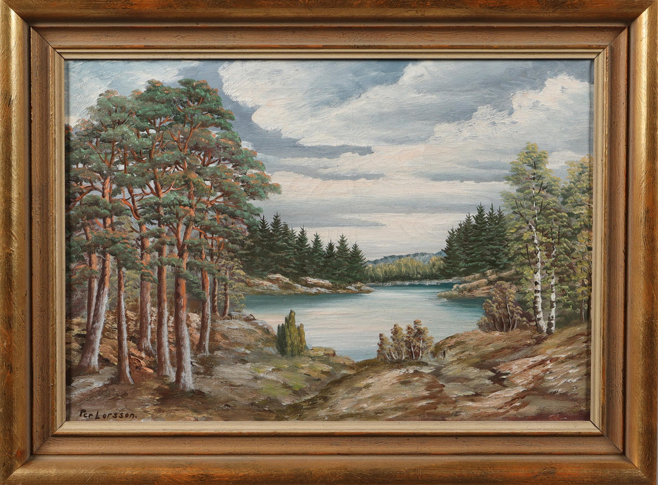 PER LARSSON. OIL ON CANVAS signed.