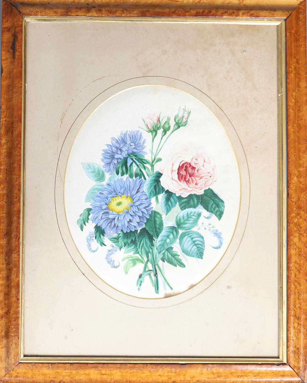 ENGLISH SCHOOL. STILLEBEN AV BLOMMOR.