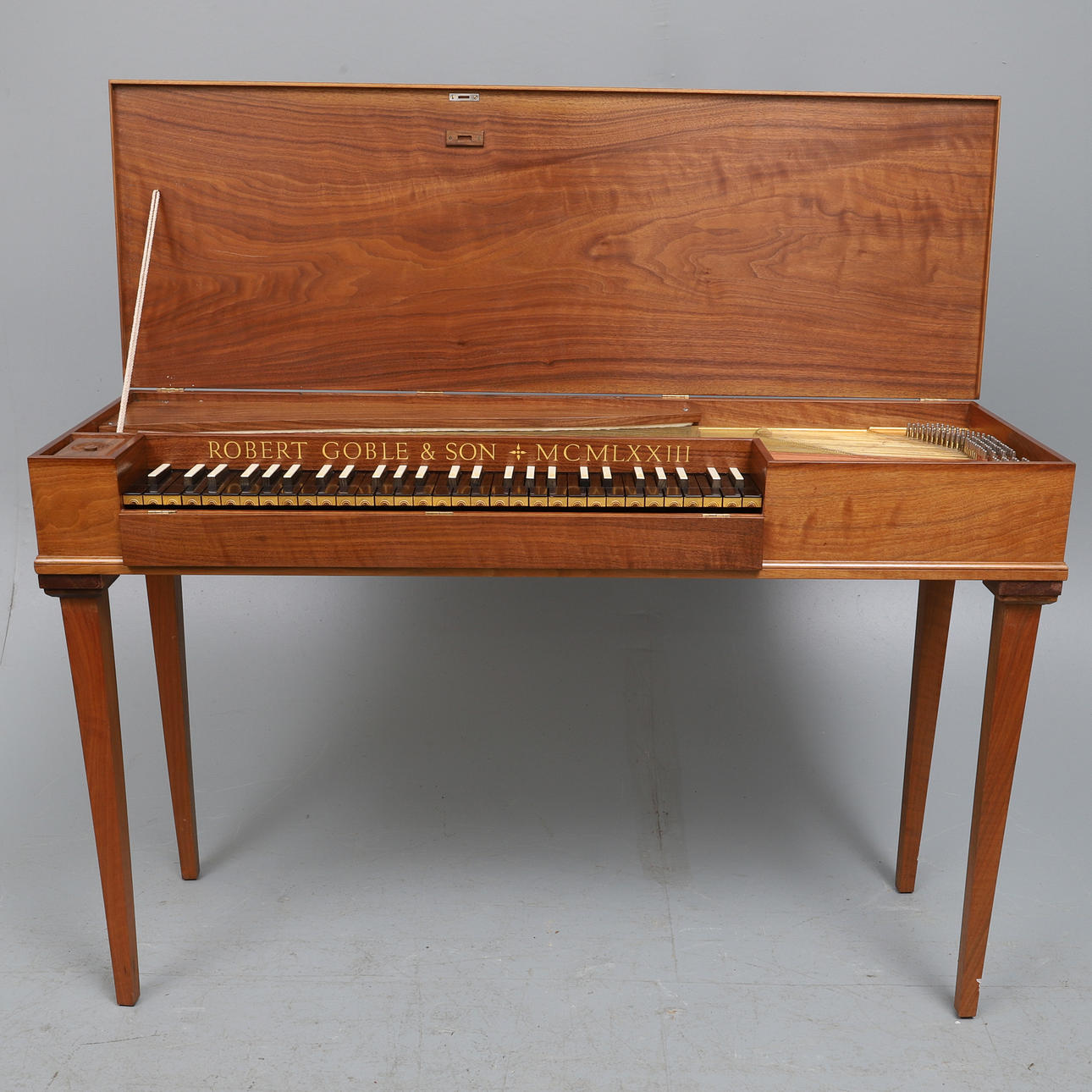 A WALNUT CASED ROBERT GOBLE & SON CLAVICHORD, 1973.