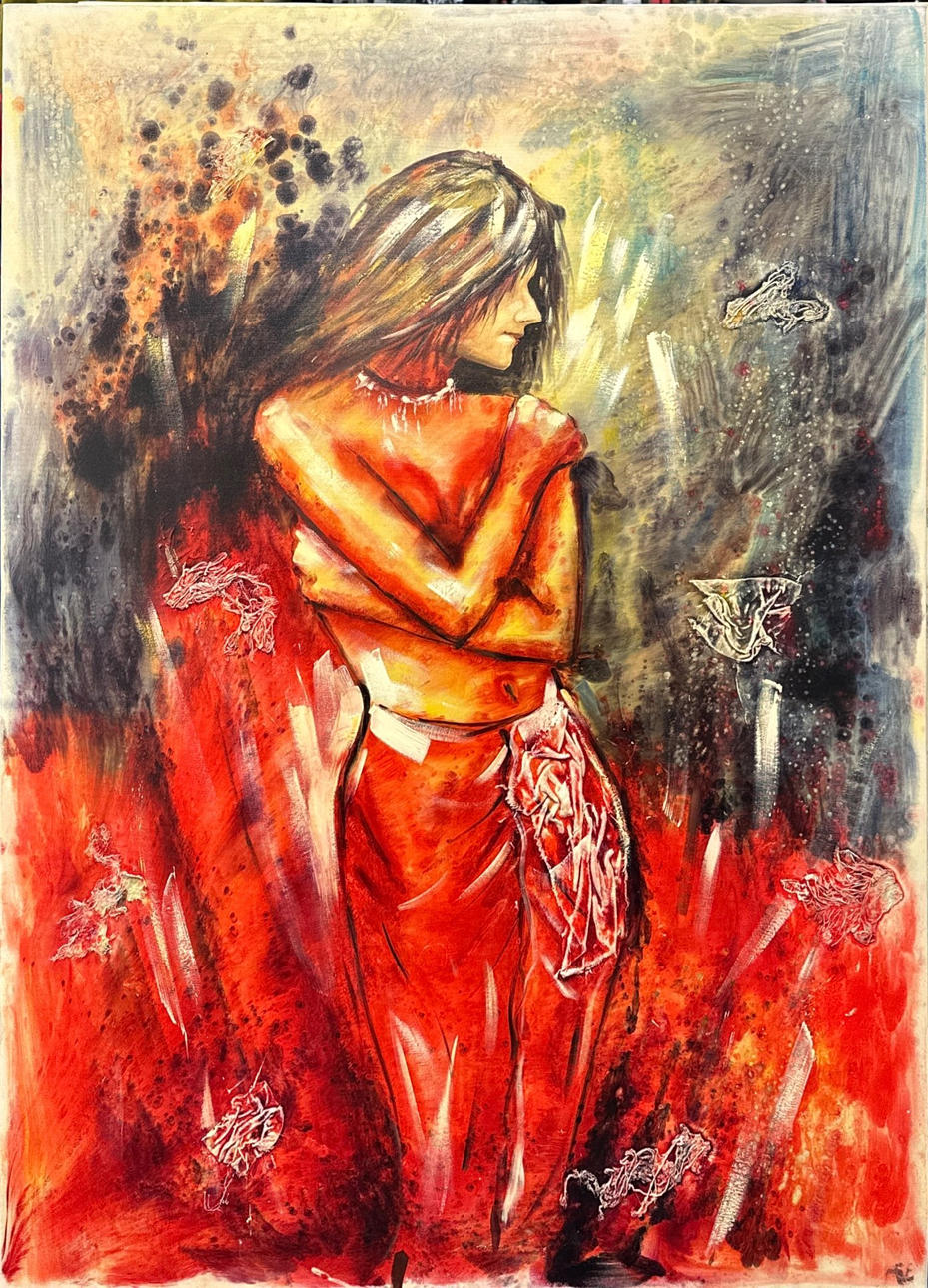 GRAN TÉCNICA MIXTA ÓLEO SOBRE LIENZO.