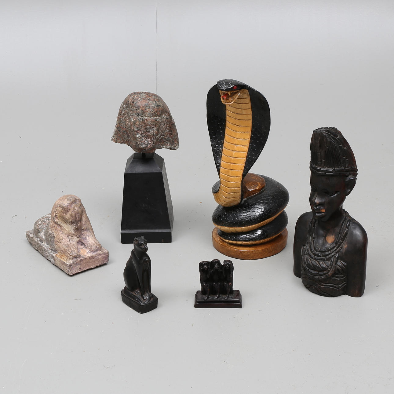 SKULPTURER, 6 st, mestadels Nordafrika.