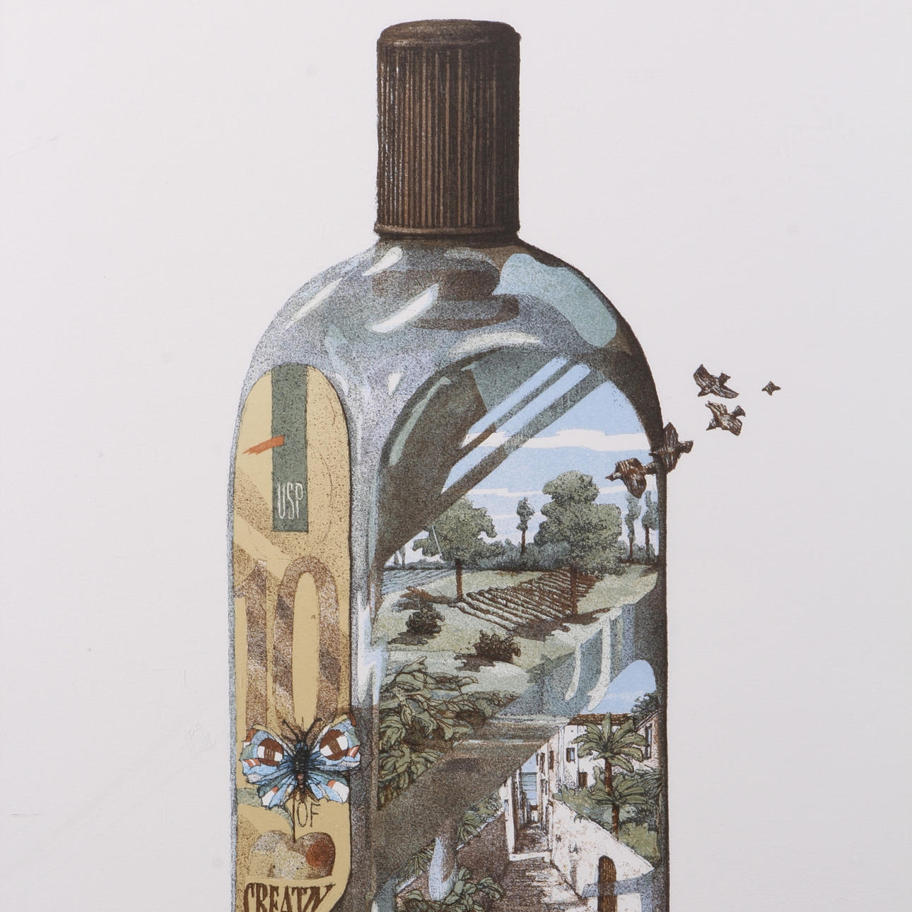 BENGT BÖCKMAN. Färglitografi, 61/199, signerad.