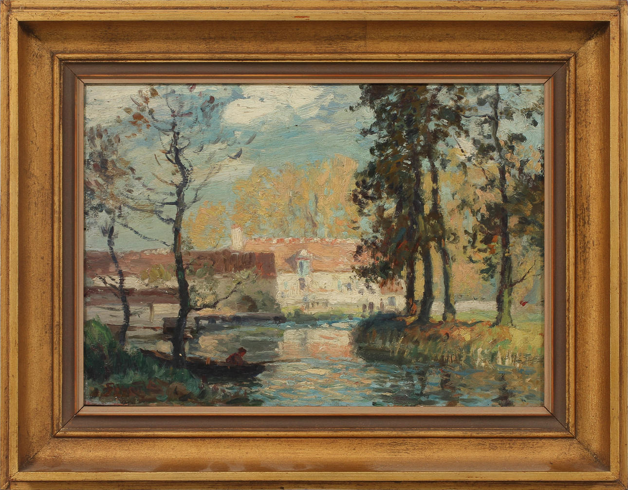 GUSTAVE ALBERT (1866-1905). Kvarnen i Toutvoye, Gouvieux. Olja på pannå, signerad.