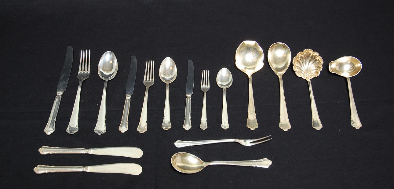 BESTICK, 116 delar, nysilver, modell " Ingrid ".