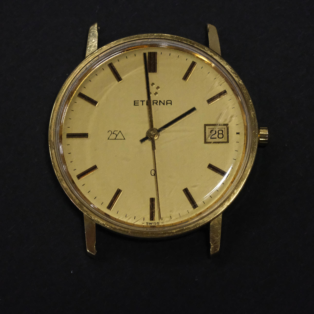 ETERNA, BRACELET WATCH, MEN, 18K GOLD, QUARTZ, DATE.