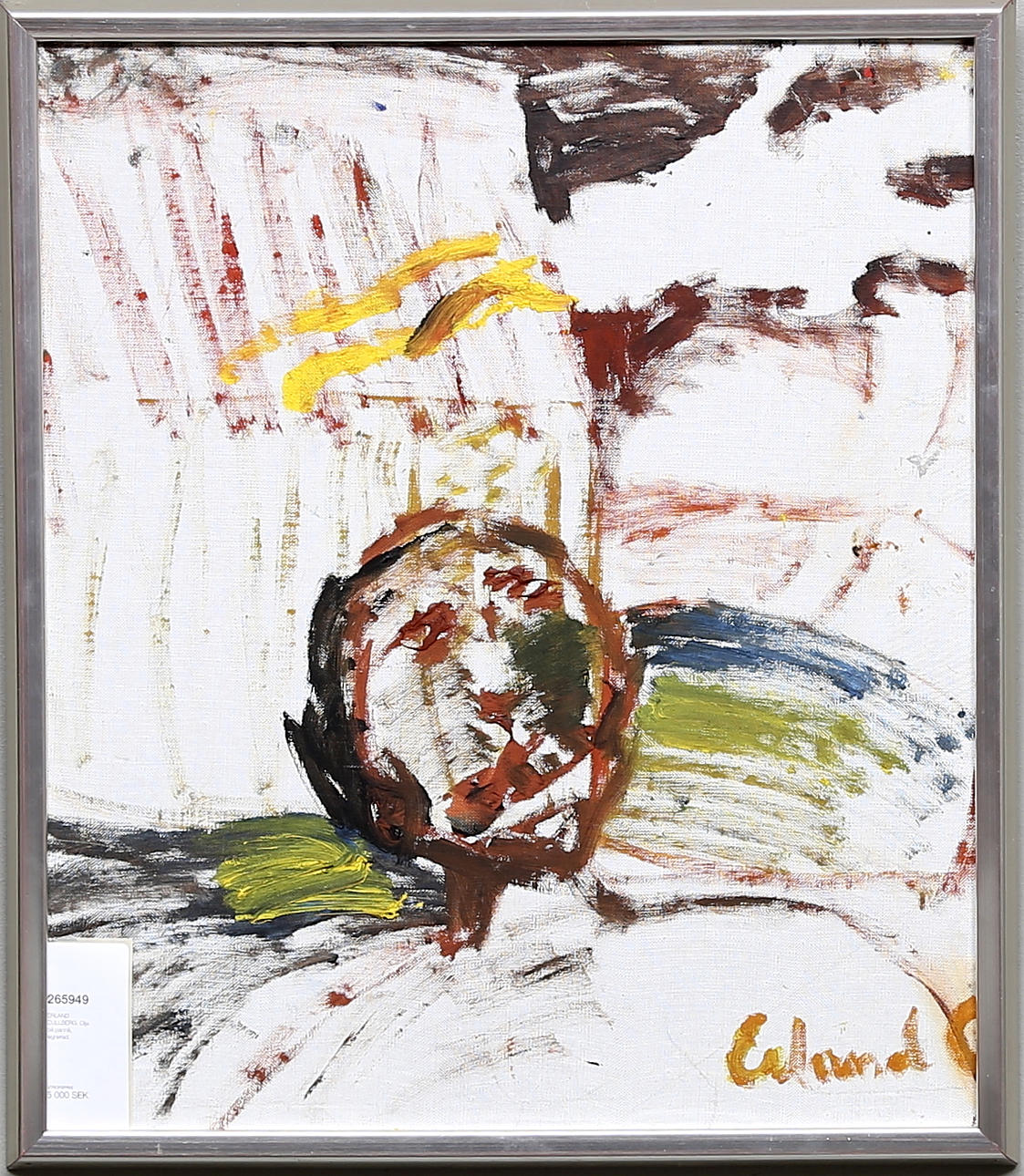 ERLAND CULLBERG. Olja på pannå, signerad.