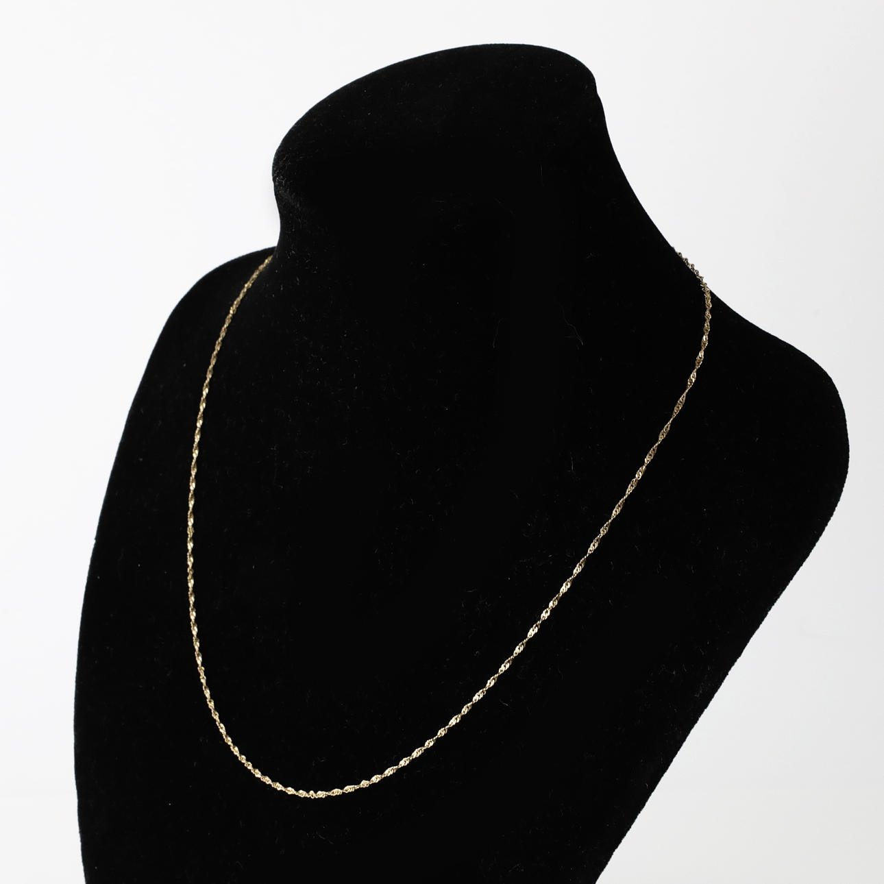 HALSKÆDE, Singapore kæde, guld 18K.