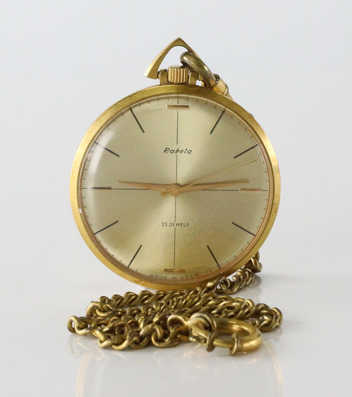 1970's RAKETA SHIP Vintage Soviet Mechanical Pocket watch
