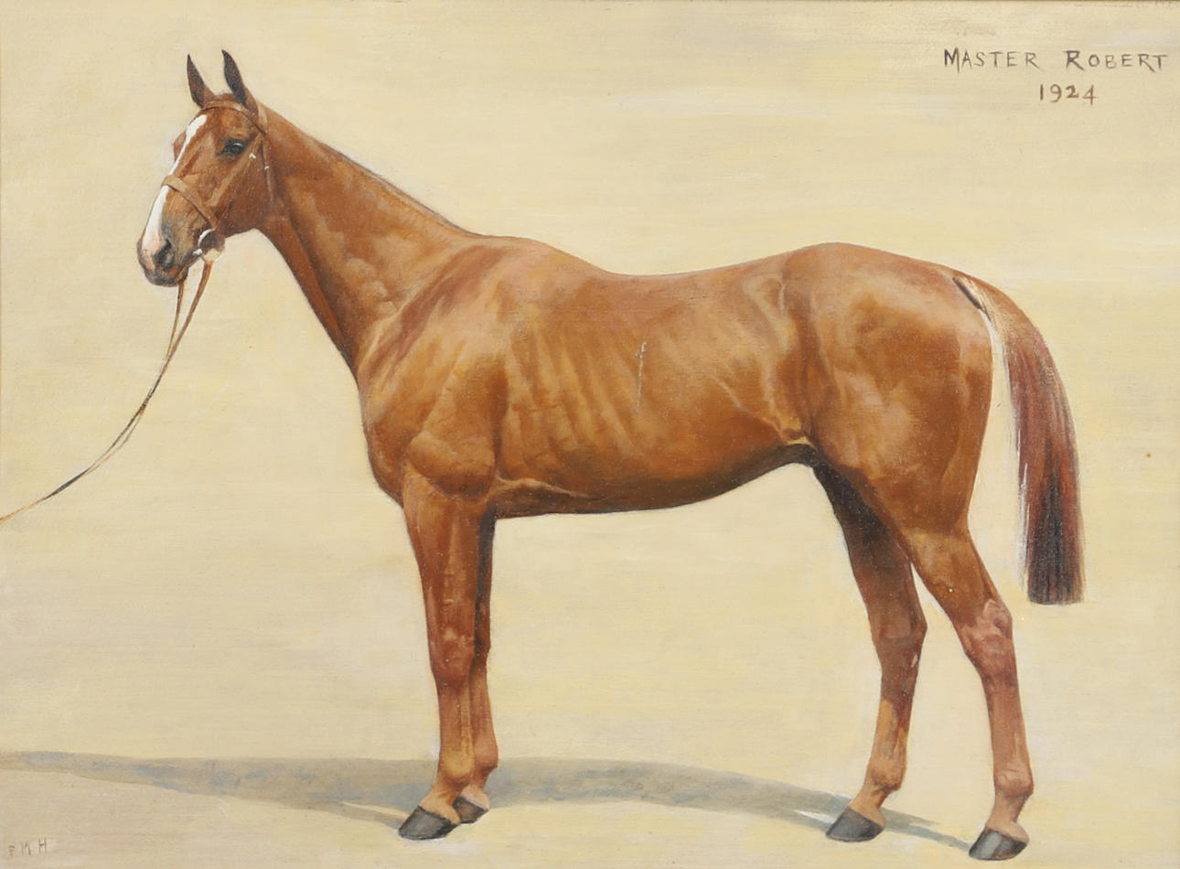 FRANCES MABEL HOLLAMS (1877-1963). MASTER ROBERT A CHESTNUT RACEHORSE.