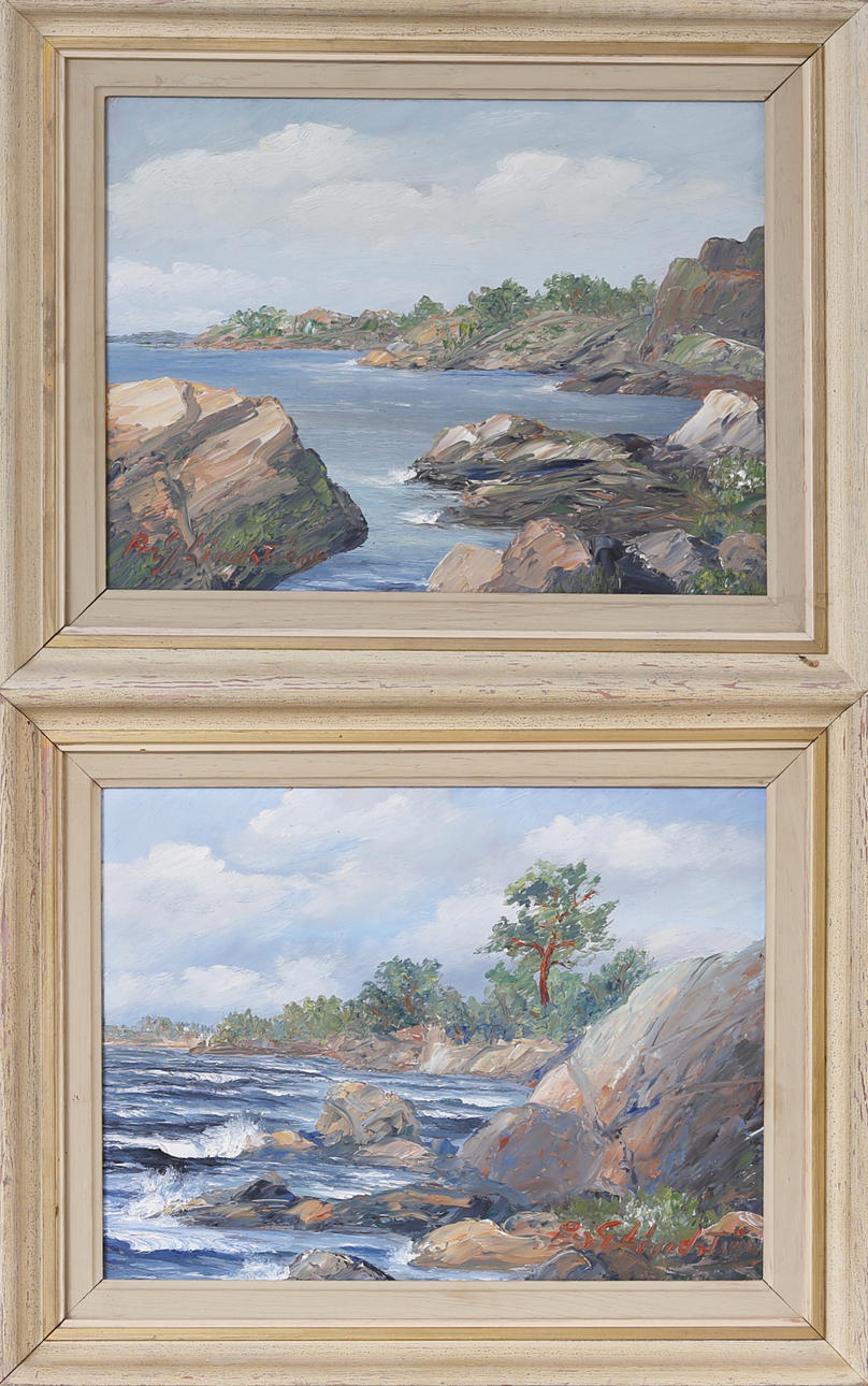 PER G LINDSTRÖM. 2 st TAVLOR.